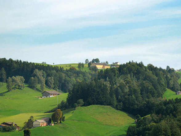 Der Modellstall zeigt, wie landwirtschaftliche Stallbauten besser in das Landschaftsbild im Kanton Appenzell Innerrhoden eingepasst werden können.