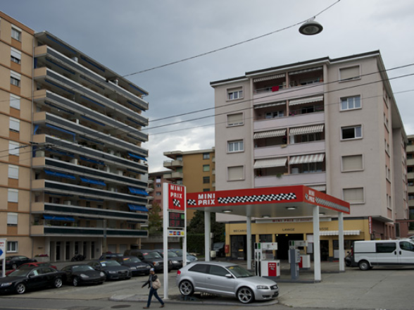 Vue sur immeubles d’habitation dans le quartier de Clarens, photo : Fabian Biasio.