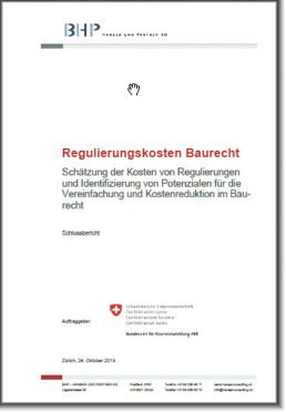 Pubblicazione Regulierungskosten Baurecht